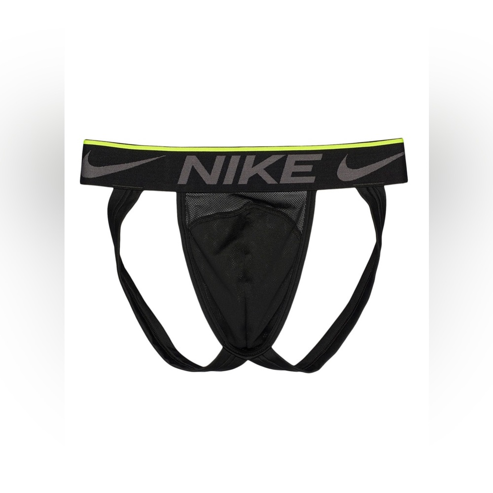 NIKE DRI-FIT Breathe Micro Jockstrap Black Neon